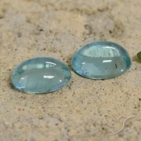 Pedras preciosas de Apatita tom azul-petróleo natural de 1.70 ct, oval, Transparente