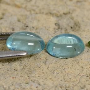 Pedras preciosas de Apatita tom azul-petróleo natural de 1.70 ct, oval, Transparente