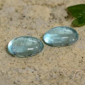 Pedras preciosas de Apatita Verde azul pálido natural de 1.44 ct, oval, Transparente