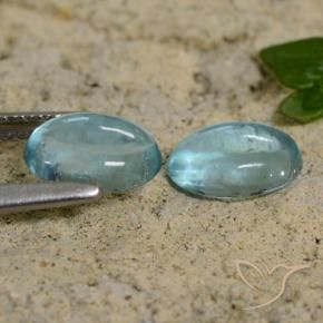 Pedras preciosas de Apatita Verde azul pálido natural de 1.44 ct, oval, Transparente