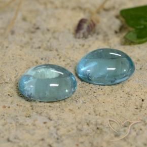 Pedras preciosas de Apatita tom azul-petróleo natural de 1.16 ct, oval, Transparente