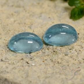 Pedras preciosas de Apatita Verde azul pálido natural de 1.08 ct, oval, Transparente
