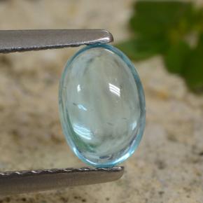 Apatita turquesa natural 0,67ct, corte oval, transparente