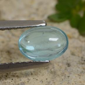 Apatita turquesa natural 0,67ct, corte oval, transparente