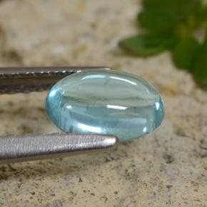 Apatita turquesa natural 0,67ct, corte oval, transparente