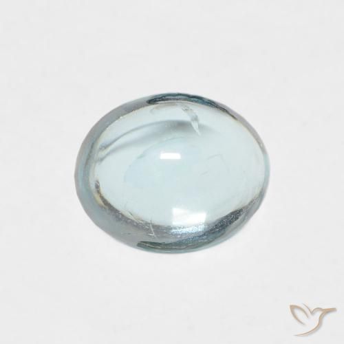 0.74ct Natural Azul-verde claro Apatita, oval, Transparente