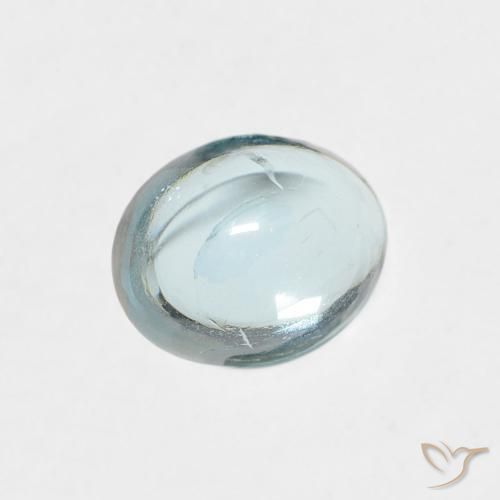 Apatita Azul-verde claro Natural 0.74ct, oval, Transparente