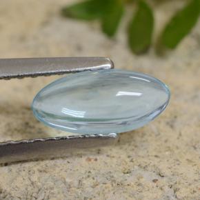 Apatita turquesa natural 0,73ct, marquise, transparente