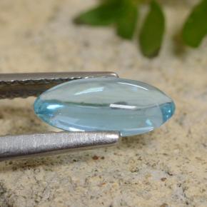 Apatita turquesa natural 0,73ct, marquise, transparente