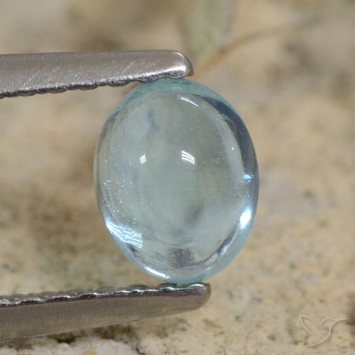 0.71ct Natural Teal Claro Apatita, oval, Transparente