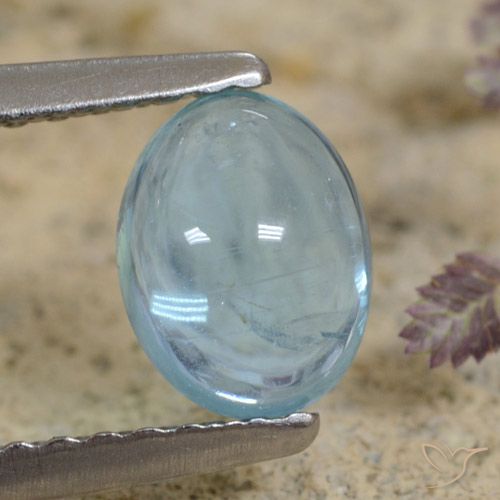 0.84ct Natural Azul-verde claro Apatita, oval, Transparente