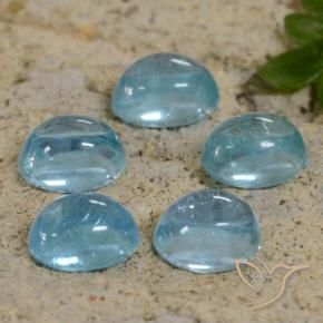 Pedras preciosas de Apatita Azul claro verde natural de 2.13 ct, oval, Transparente