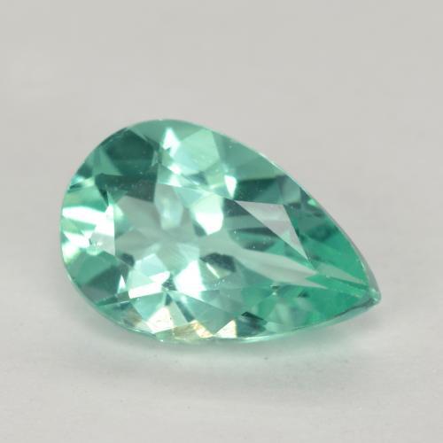 Apatita Verde azulado Natural 1.27ct, Formato de pêra, VS