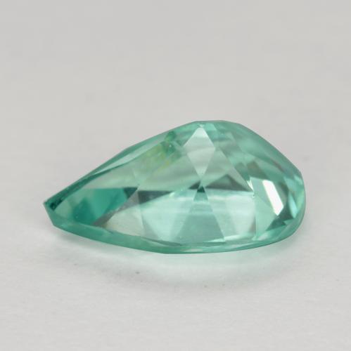 Apatita Verde azulado Natural 1.27ct, Formato de pêra, VS