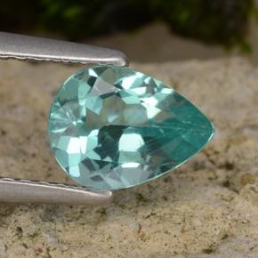 Apatita azul natural 1,15ct, formato de pêra, VS