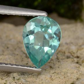 Apatita azul natural 1,15ct, formato de pêra, VS