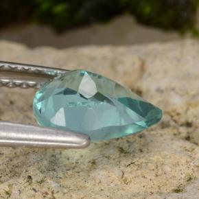 Apatita azul natural 1,15ct, formato de pêra, VS