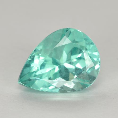 Apatita Azul-petróleo brilhante Natural 1.30ct, Formato de pêra, VS