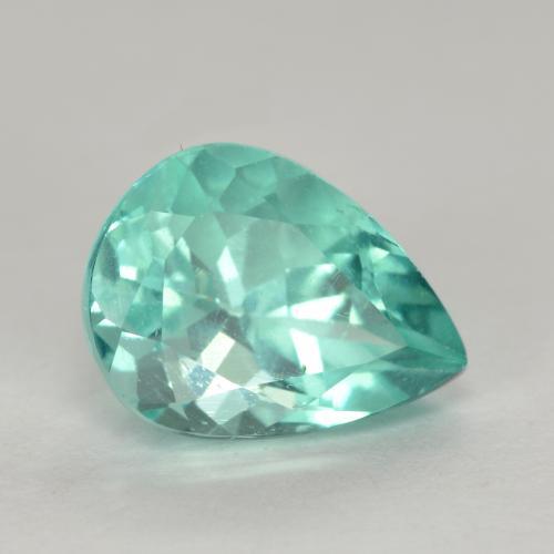 Apatita Azul-petróleo brilhante Natural 1.30ct, Formato de pêra, VS