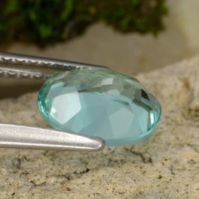 Apatita turquesa natural 1,34ct, corte oval, VS