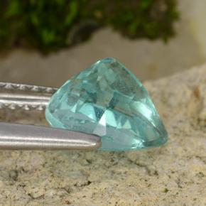 Apatita verde azul intenso Natural 1.34ct, Formato de pêra, VS