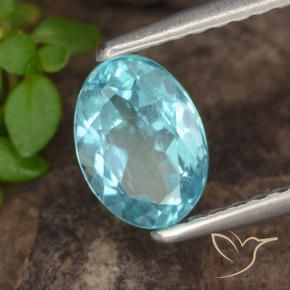 Apatita Azul claro verde Natural 0.82ct, oval, VS