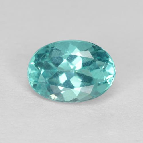 Apatita turquesa natural 0,86ct, corte oval, VS