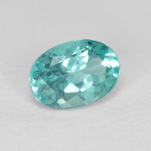 Apatita turquesa natural 0,86ct, corte oval, VS