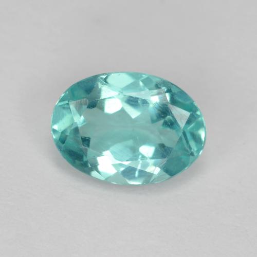 Apatita turquesa natural 0,88ct, corte oval, VS