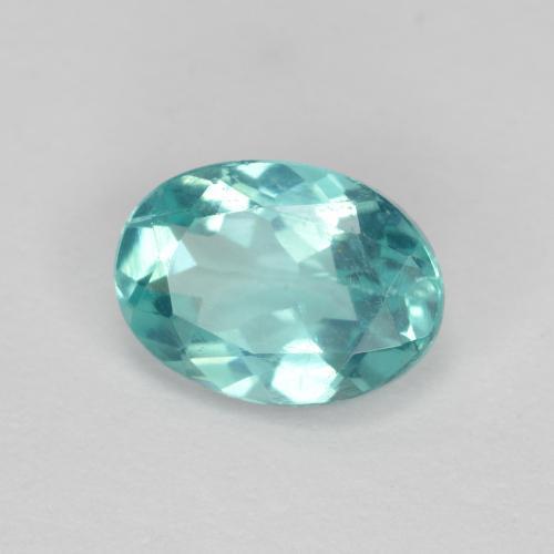 Apatita turquesa natural 0,88ct, corte oval, VS