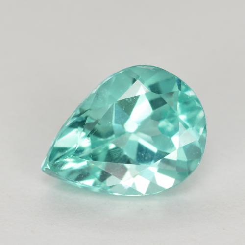 Apatita turquesa natural 1,05ct, formato de pêra, VS