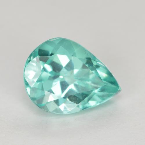 Apatita turquesa natural 1,05ct, formato de pêra, VS