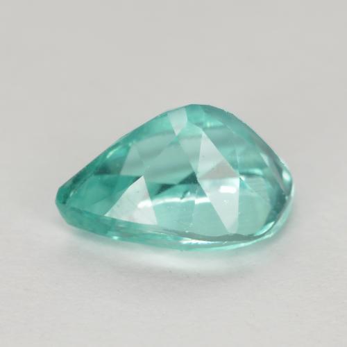 Apatita turquesa natural 1,05ct, formato de pêra, VS