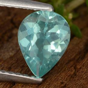 Apatita Azul-petróleo brilhante Natural 1.09ct, Formato de pêra, VS