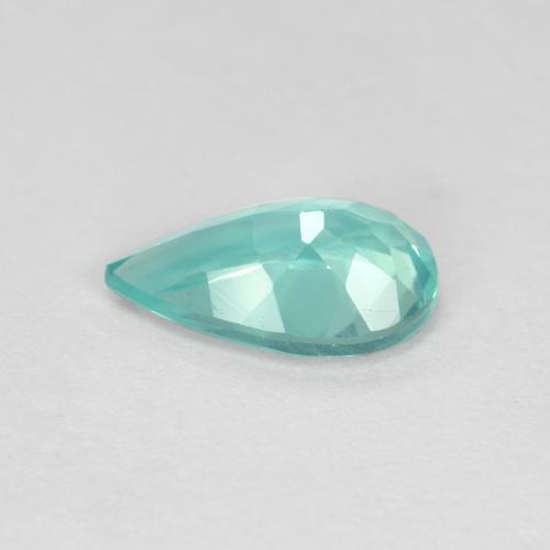 Apatita turquesa natural 1,07ct, formato de pêra, VS