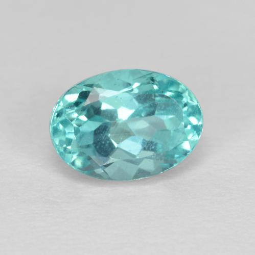 Apatita turquesa natural 1,03ct, corte oval, VS