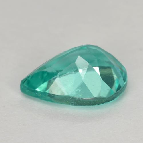 Apatita turquesa natural 1,07ct, formato de pêra, VS