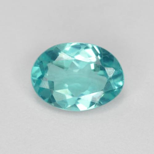 Apatita turquesa natural 0,82ct, corte oval, VS