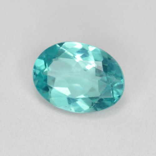Apatita turquesa natural 0,82ct, corte oval, VS