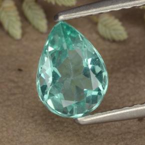 Apatita Azul verde Natural 0.84ct, Formato de pêra, VS
