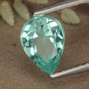 Apatita Azul verde Natural 0.84ct, Formato de pêra, VS