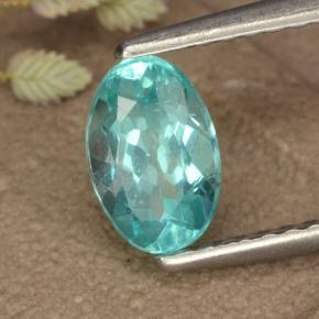 Apatita Verde azulado médio Natural 0.81ct, Corte Oval, VS