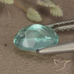 Apatita verde azul intenso Natural 0.93ct, oval, VS