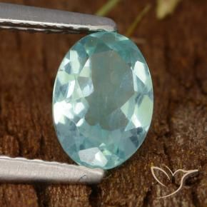 Apatita Médio Azul Verde Natural 0.77ct, oval, VS