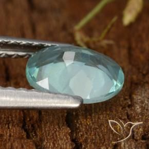 Apatita Médio Azul Verde Natural 0.77ct, oval, VS