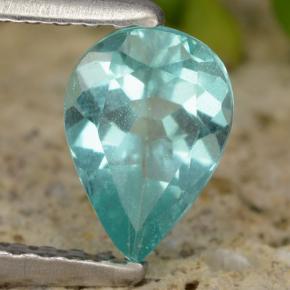 Apatita turquesa natural 0,72ct, formato de pêra, VS