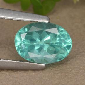 Apatita Azul esverdeado Natural 0.93ct, Corte Oval, VS