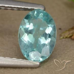 Apatita Azul claro verde Natural 0.92ct, oval, VS