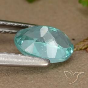 Apatita Azul claro verde Natural 0.92ct, oval, VS