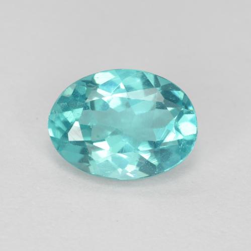 Apatita turquesa natural 0,82ct, corte oval, VS